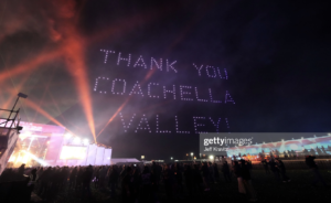 Coachella, california drone light show