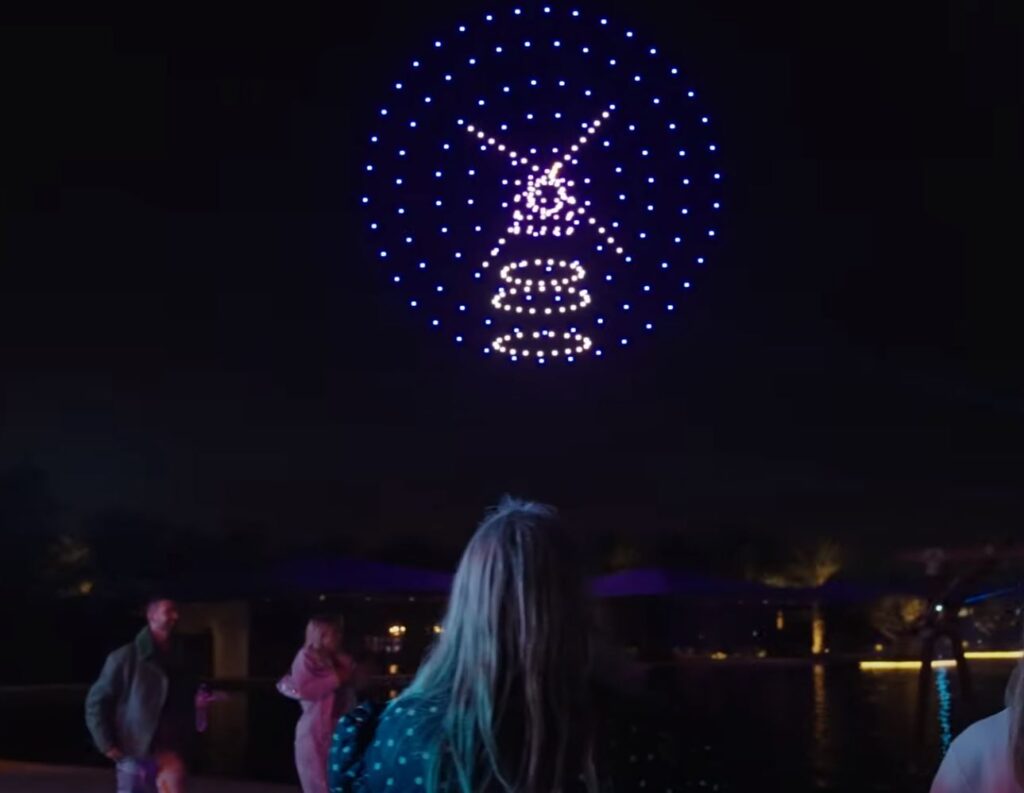 Coachella party drone light show