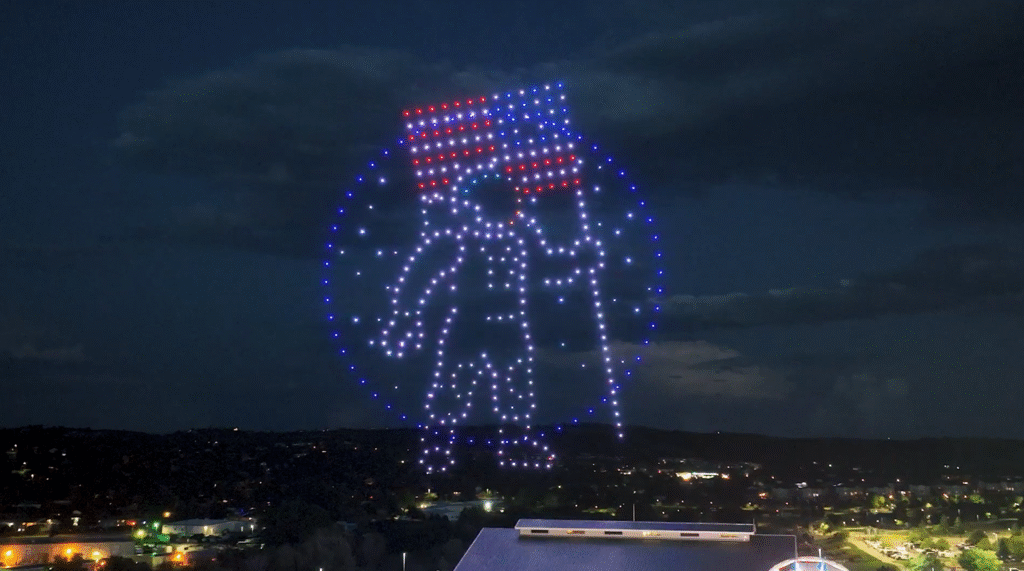 Astronaut US Flag drone show