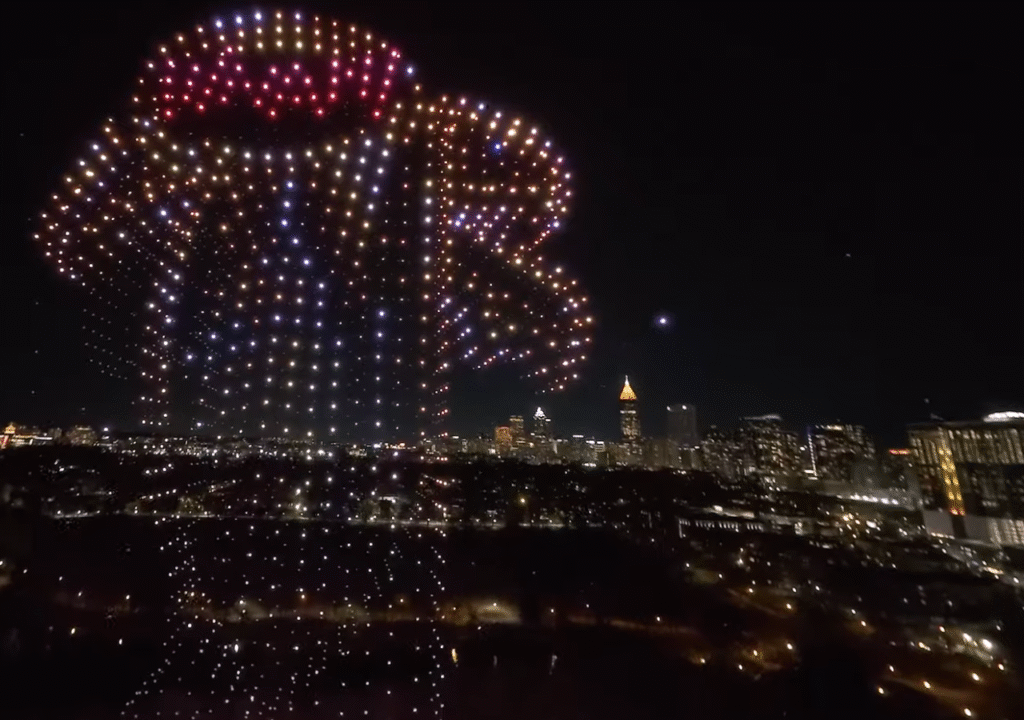 atlanta drone show over Atlanta