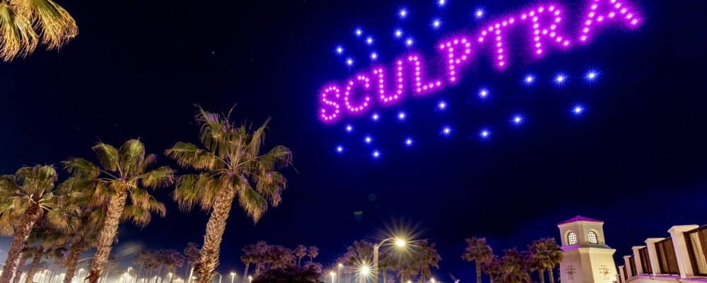 Huntington Beach, California Drone Show Lights up the Hyatt Hotel