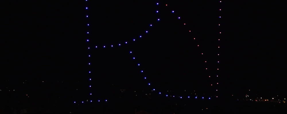 Beautiful Drone Light Show lights up University of Redlands, California